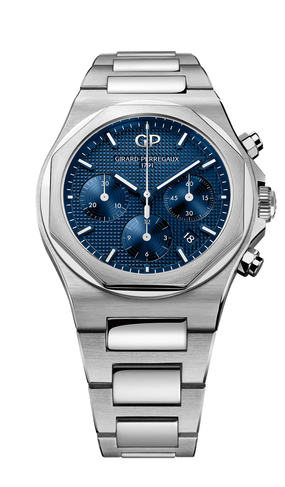 Girard Perregaux Laureato Chronograph 42mm blue dial - The Luxury Well