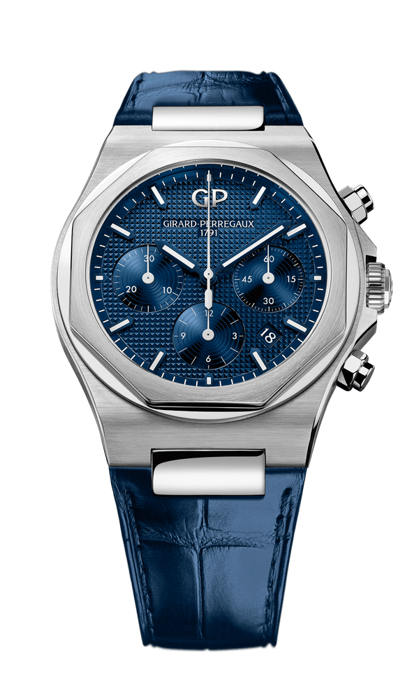 Girard Perregaux Laureato Chronograph 42mm blue dial - The Luxury Well
