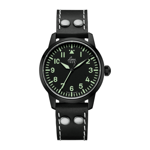 Laco Pilot Watch Basic LONDON Black Dial 36mm - The Luxury Well