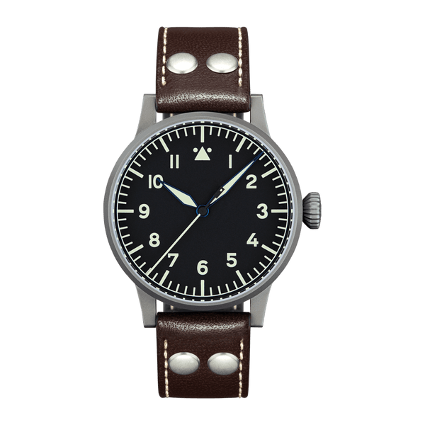 Laco Pilot Watch Original MÜNSTER Black Dial 42mm - The Luxury Well