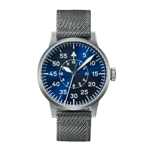 Laco Pilot Watch Original PADERBORN BLAUE STUNDE Blue Dial 42mm - The Luxury Well