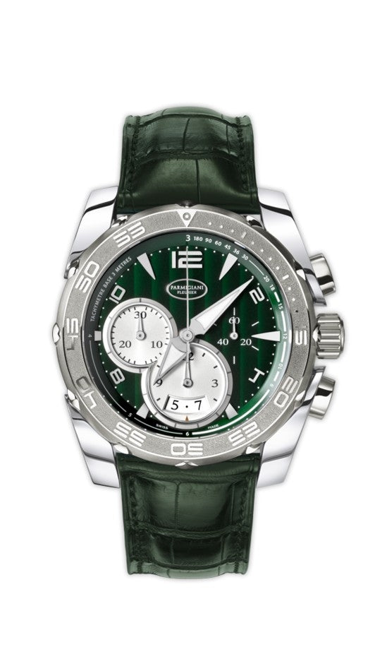 Parmigiani Fleurier Pershing 005 Chronograph Automatic 45mm green dial - The Luxury Well