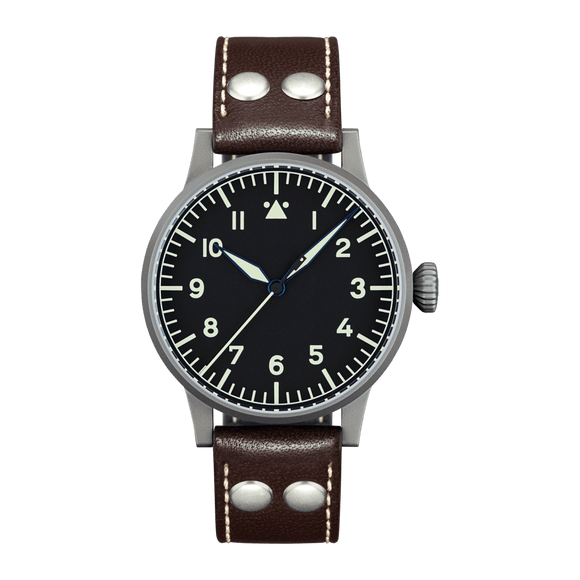 Laco Pilot Watch Original SAARBRÜCKEN Black Dial 45mm - The Luxury Well