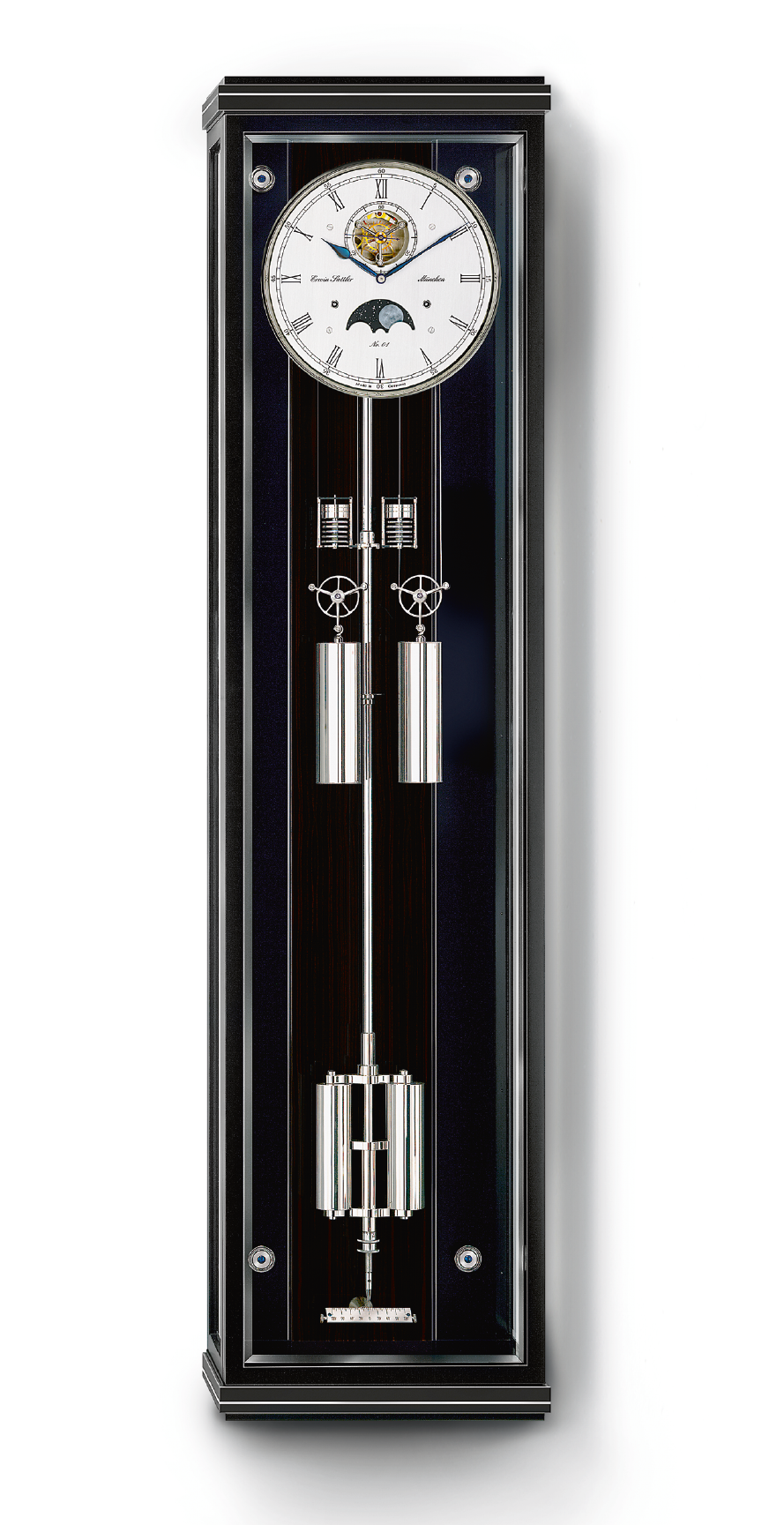 Erwin Secunda Luxury Well Modern Clock with The – Moon Sattler Precision Sonata Pendulum