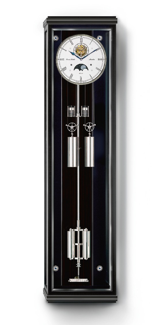 Erwin Sattler Secunda Sonata Modern Precision Pendulum Clock with Moon phase and Chime - The Luxury Well